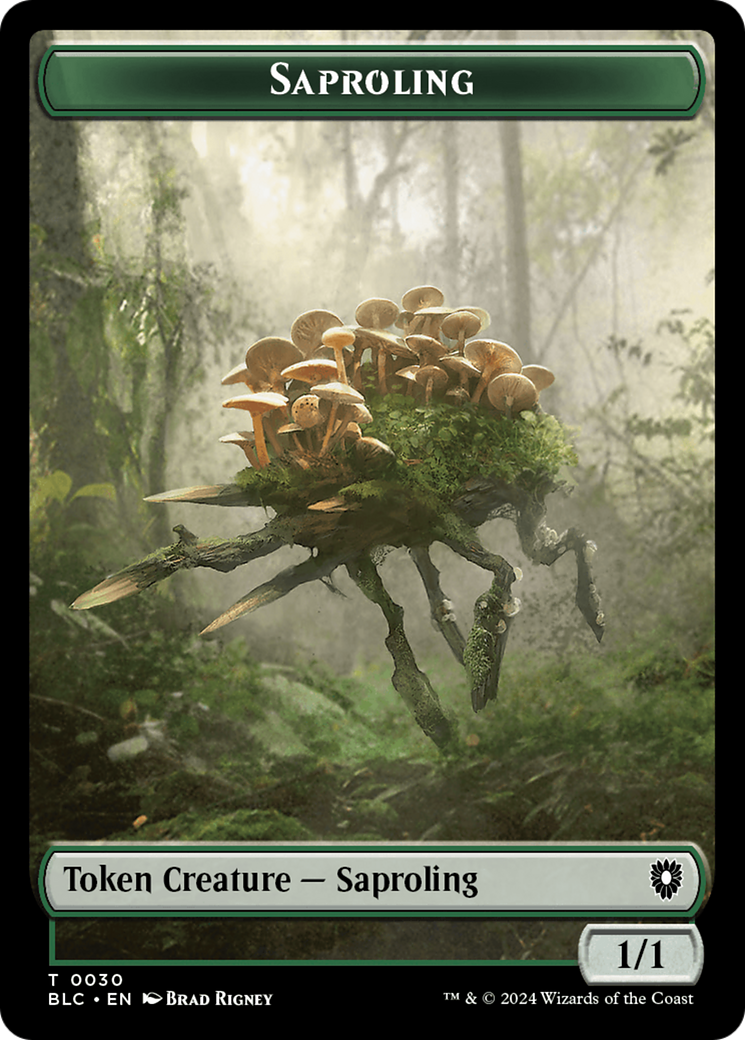 Hamster // Saproling Double-Sided Token [Bloomburrow Commander Tokens] | Webway Games
