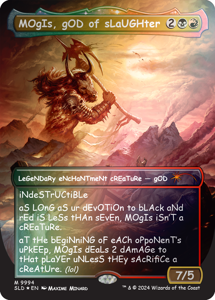 MOgIs, gOD of sLaUGHter (9994) (Rainbow Foil) [Secret Lair Drop Series] | Webway Games
