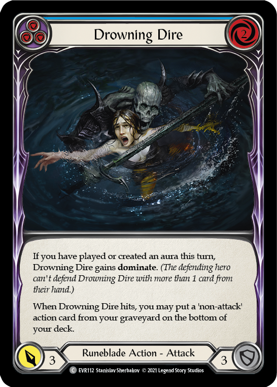 Drowning Dire (Blue) [EVR112] (Everfest)  1st Edition Rainbow Foil | Webway Games