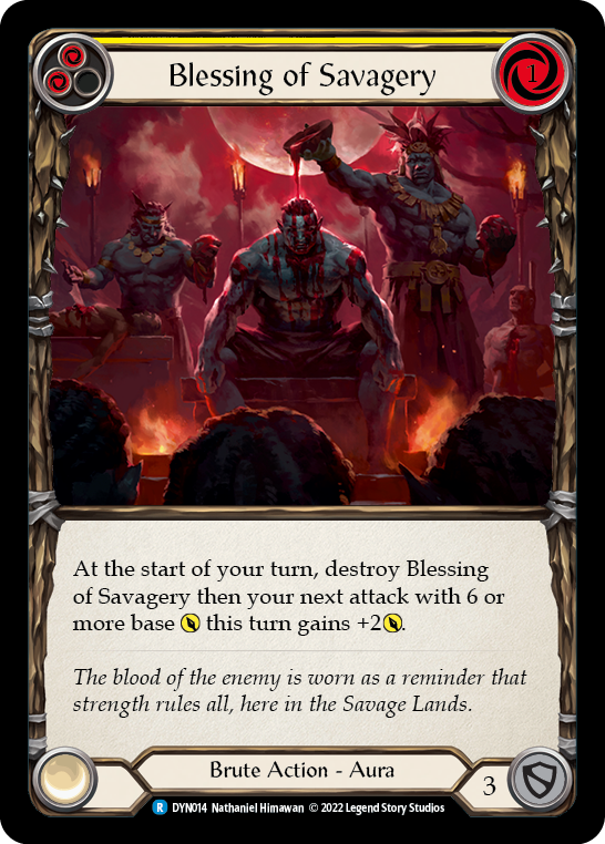 Blessing of Savagery (Yellow) [DYN014] (Dynasty) | Webway Games