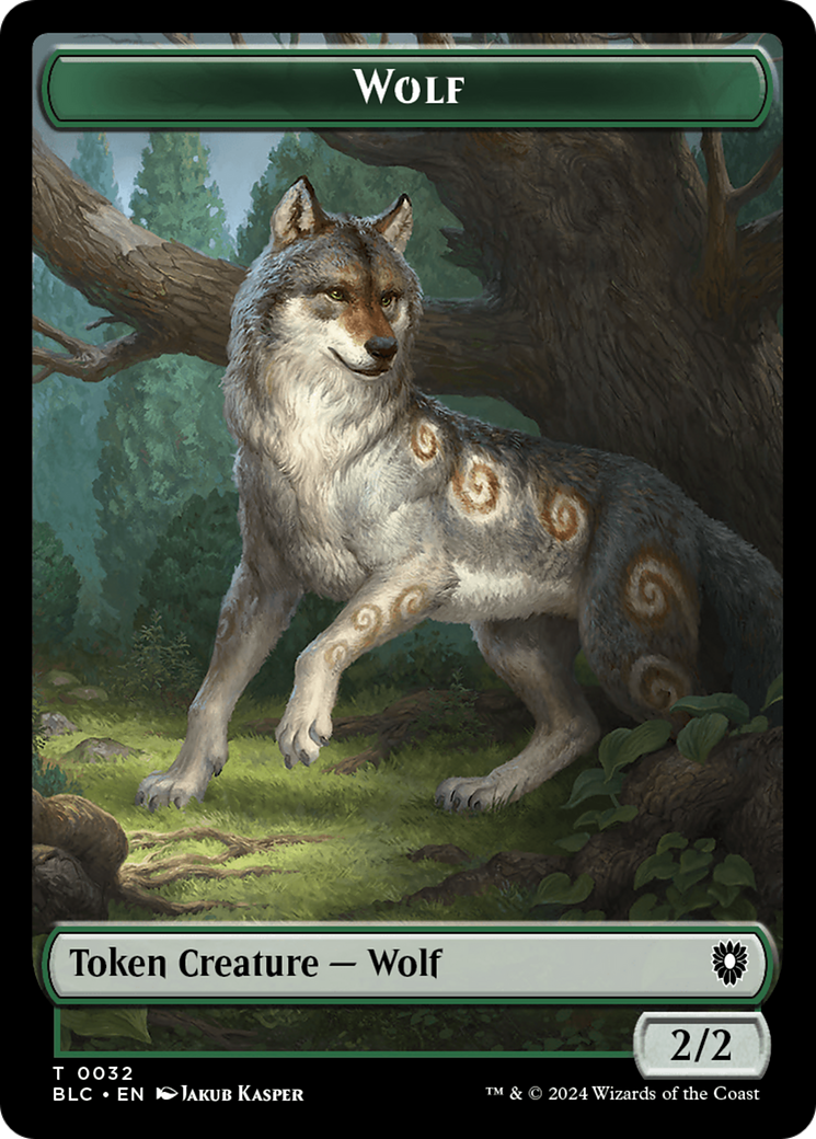 Goat // Wolf (032) Double-Sided Token [Bloomburrow Commander Tokens] | Webway Games