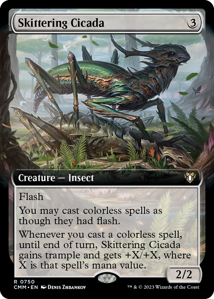 Skittering Cicada (Extended Art) [Commander Masters] | Webway Games