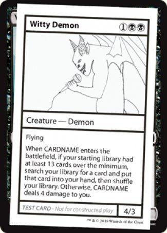 Witty Demon (2021 Edition) [Mystery Booster Playtest Cards] | Webway Games