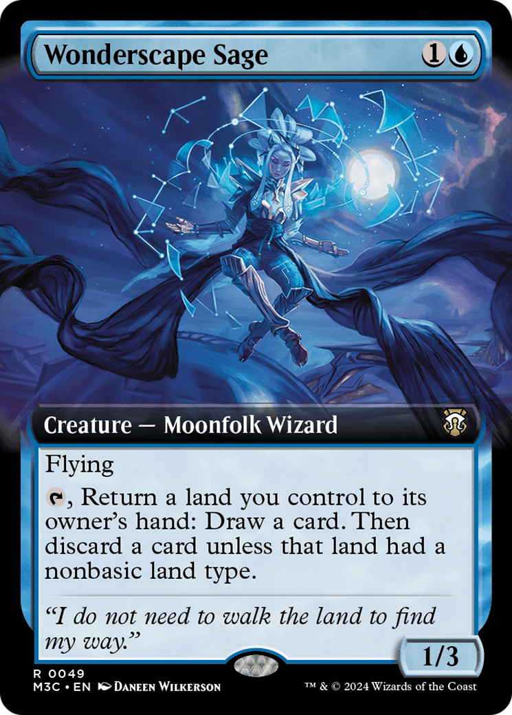 Wonderscape Sage (Extended Art) [Modern Horizons 3 Commander] | Webway Games