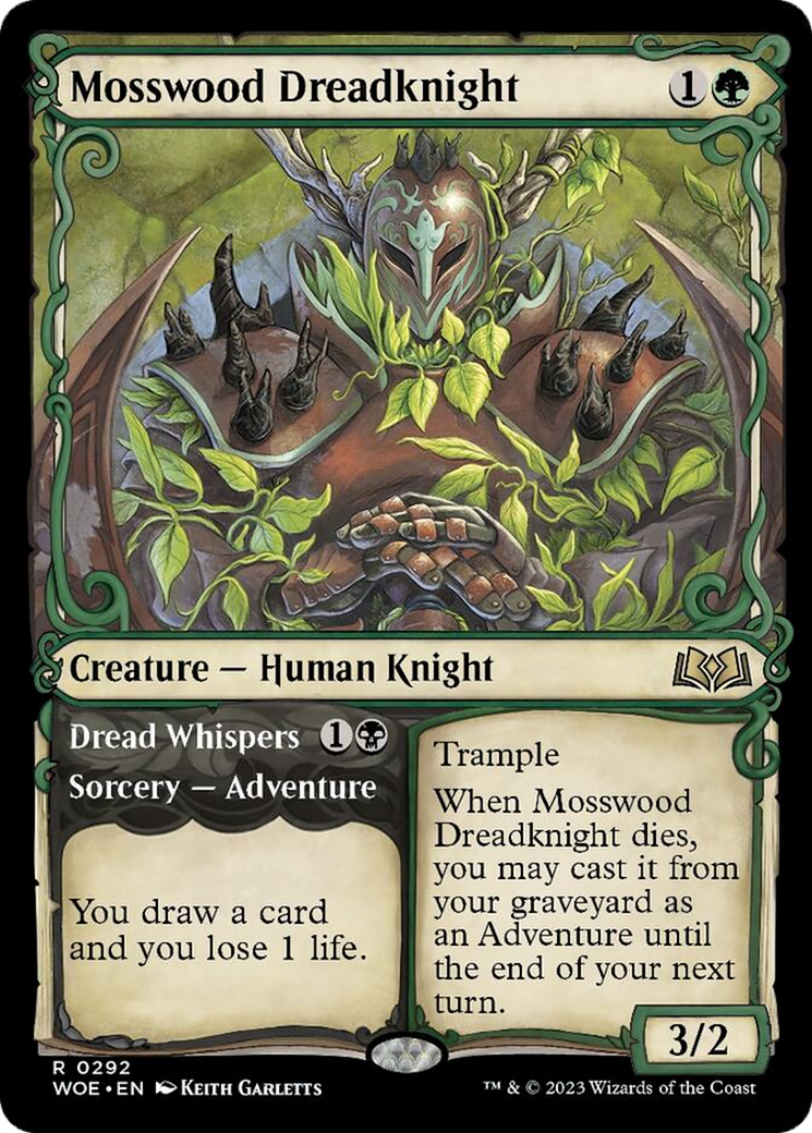 Mosswood Dreadknight // Dread Whispers (Showcase) [Wilds of Eldraine] | Webway Games