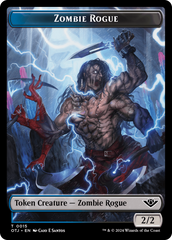 Zombie Rogue // Plot Double-Sided Token [Outlaws of Thunder Junction Tokens] | Webway Games
