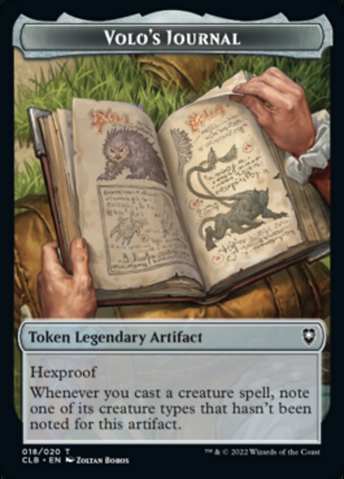 Volo's Journal Token [Commander Legends: Battle for Baldur's Gate Tokens] | Webway Games