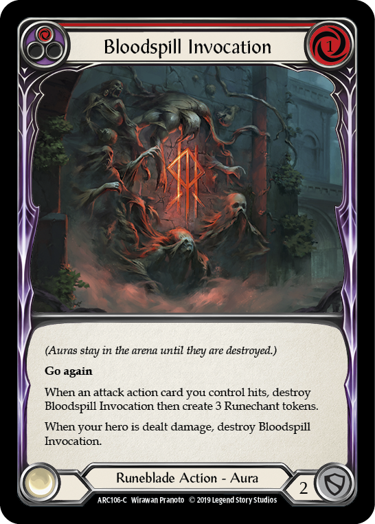 Bloodspill Invocation (Red) [ARC106-C] (Arcane Rising)  1st Edition Rainbow Foil | Webway Games