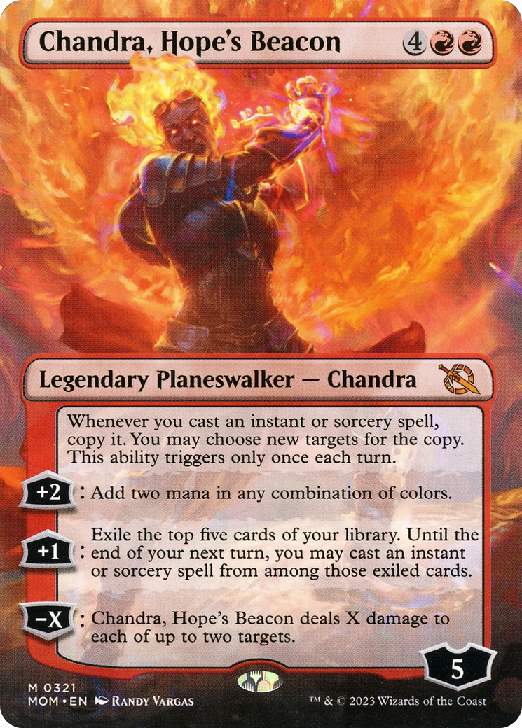Chandra, Hope's Beacon (Borderless Alternate Art) [March of the Machine] | Webway Games