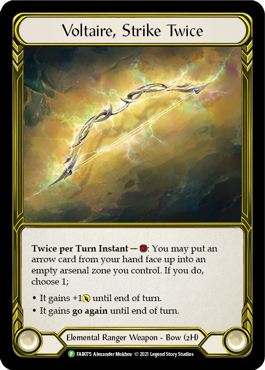 Voltaire, Strike Twice (Golden) [FAB075] (Promo)  Cold Foil | Webway Games