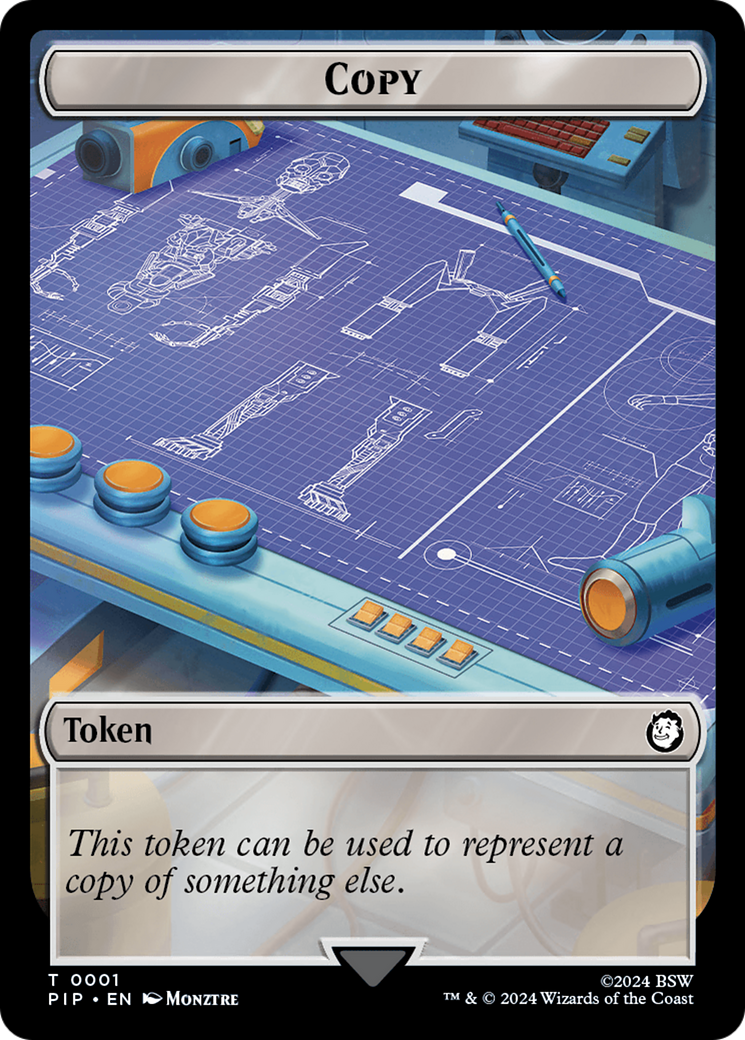 Copy // Treasure (019) Double-Sided Token [Fallout Tokens] | Webway Games