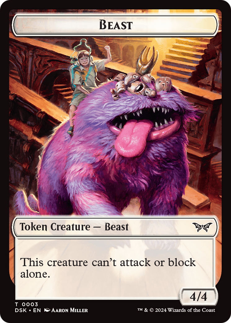 Beast Token [Duskmourn: House of Horror Tokens] | Webway Games