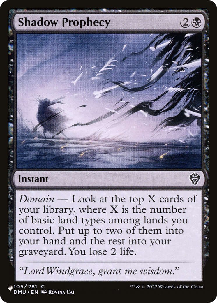 Shadow Prophecy [The List] | Webway Games