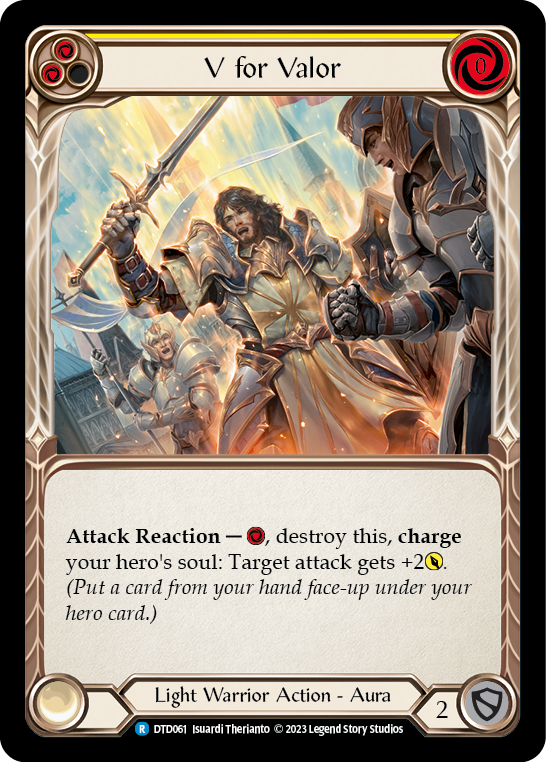 V for Valor (Yellow) [DTD061] (Dusk Till Dawn)  Rainbow Foil | Webway Games