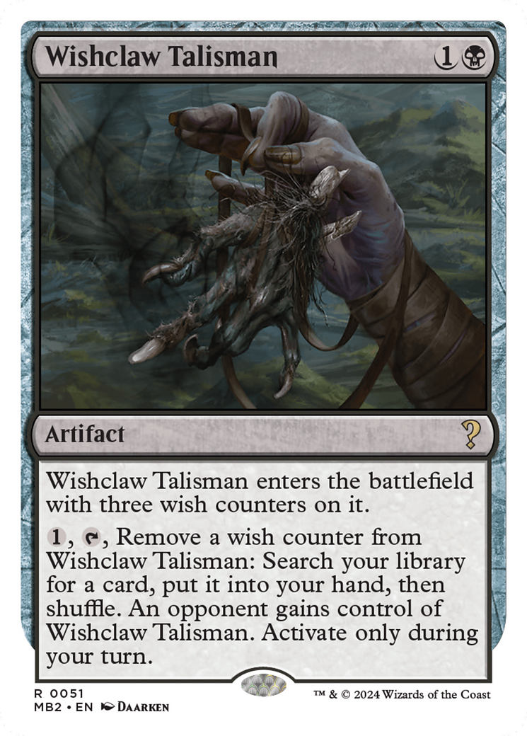 Wishclaw Talisman (White Border) [Mystery Booster 2] | Webway Games