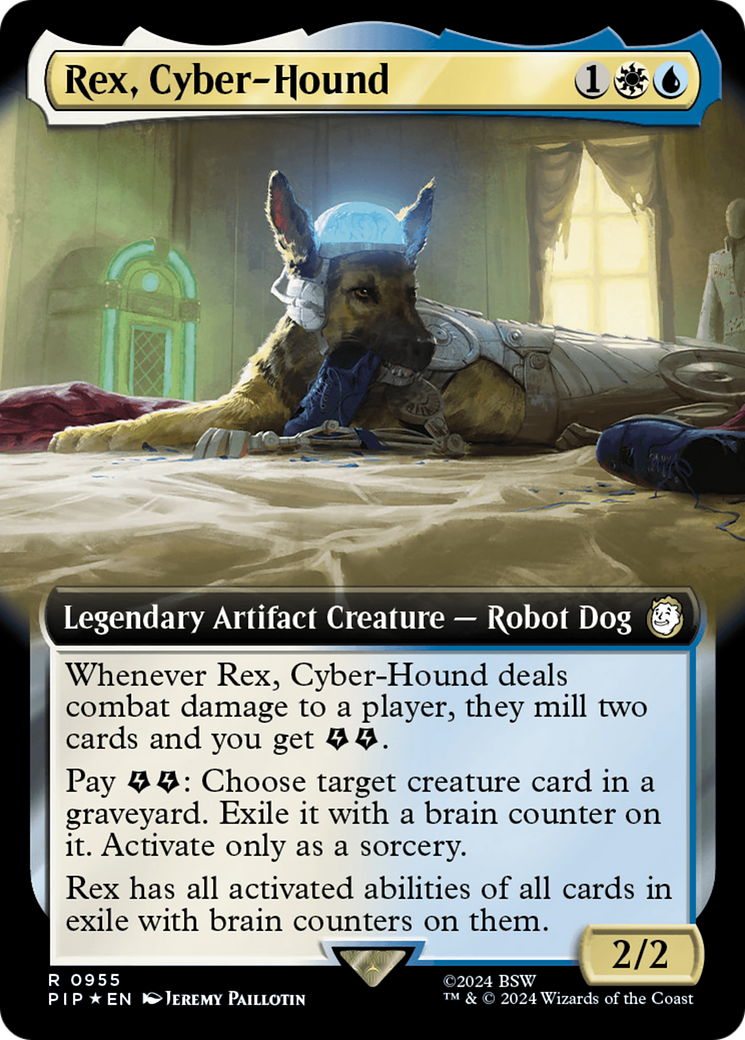 Rex, Cyber-Hound (Extended Art) (Surge Foil) [Fallout] | Webway Games