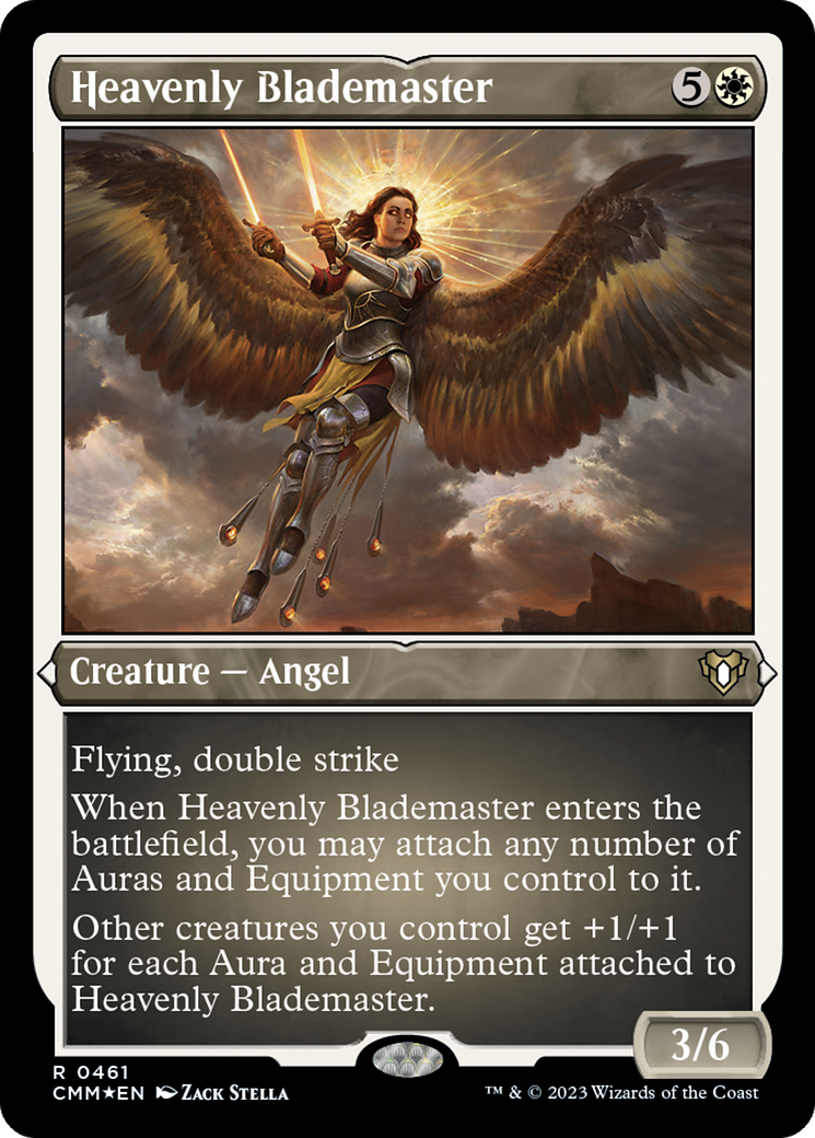 Heavenly Blademaster (Foil Etched) [Commander Masters] | Webway Games