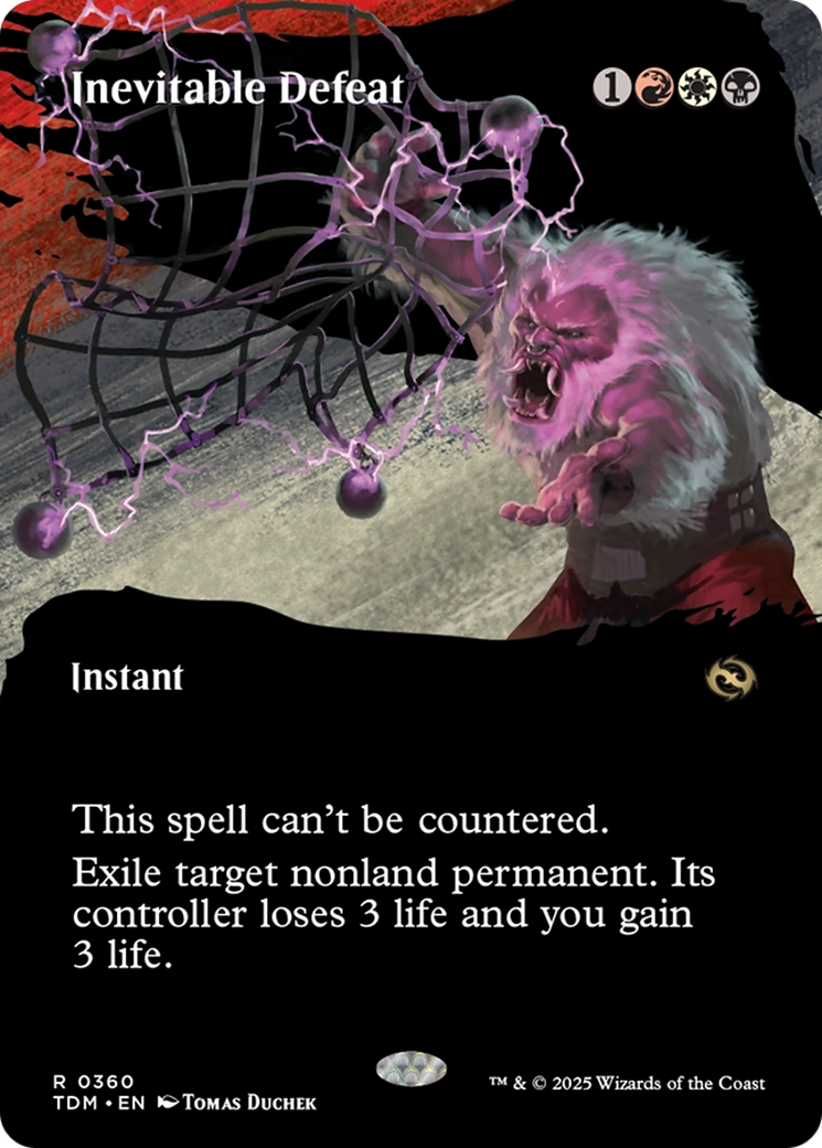 Inevitable Defeat (Borderless) [Tarkir: Dragonstorm] | Webway Games