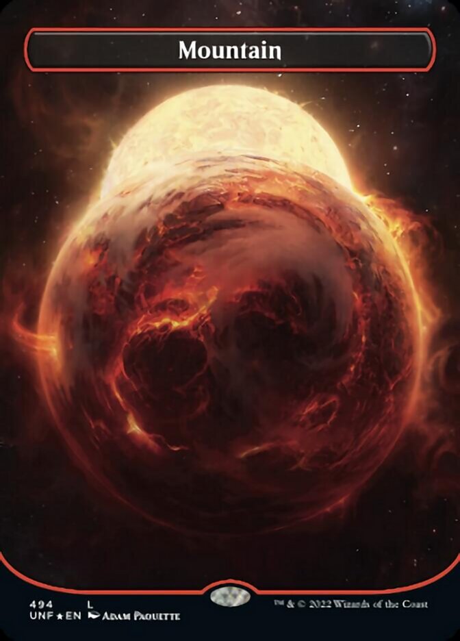 Mountain (494) (Orbital Space-ic Land) (Galaxy Foil) [Unfinity] | Webway Games