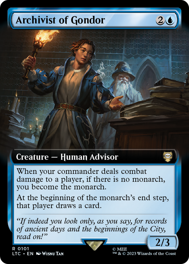 Archivist of Gondor (Extended Art) [The Lord of the Rings: Tales of Middle-Earth Commander] | Webway Games