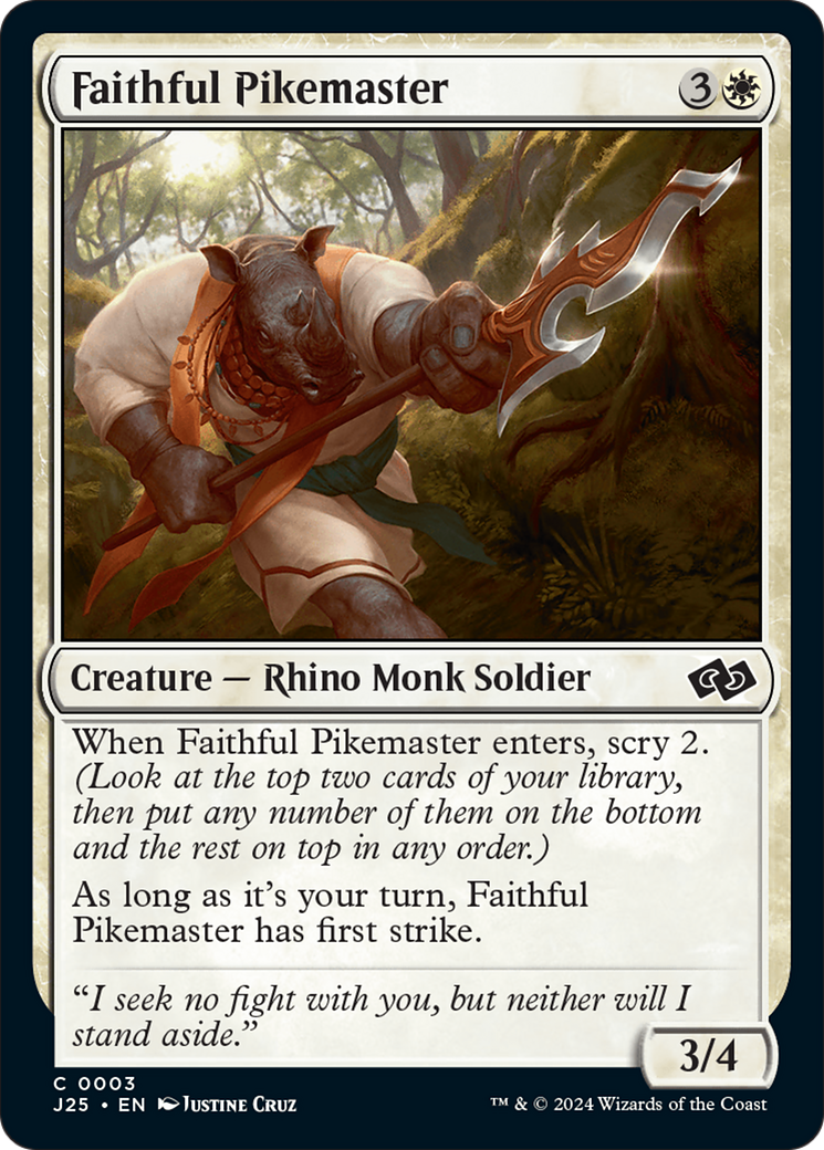 Faithful Pikemaster [Foundations Jumpstart] | Webway Games