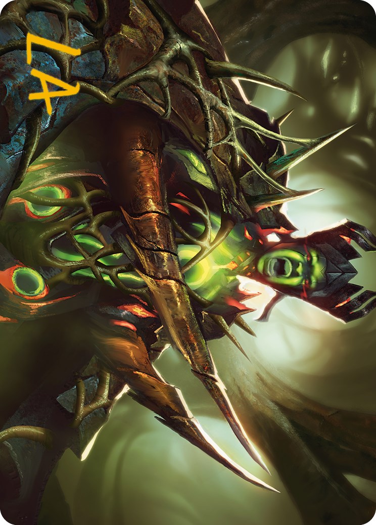 Maze's Mantle Art Card (Gold-Stamped Signature) [Phyrexia: All Will Be One Art Series] | Webway Games