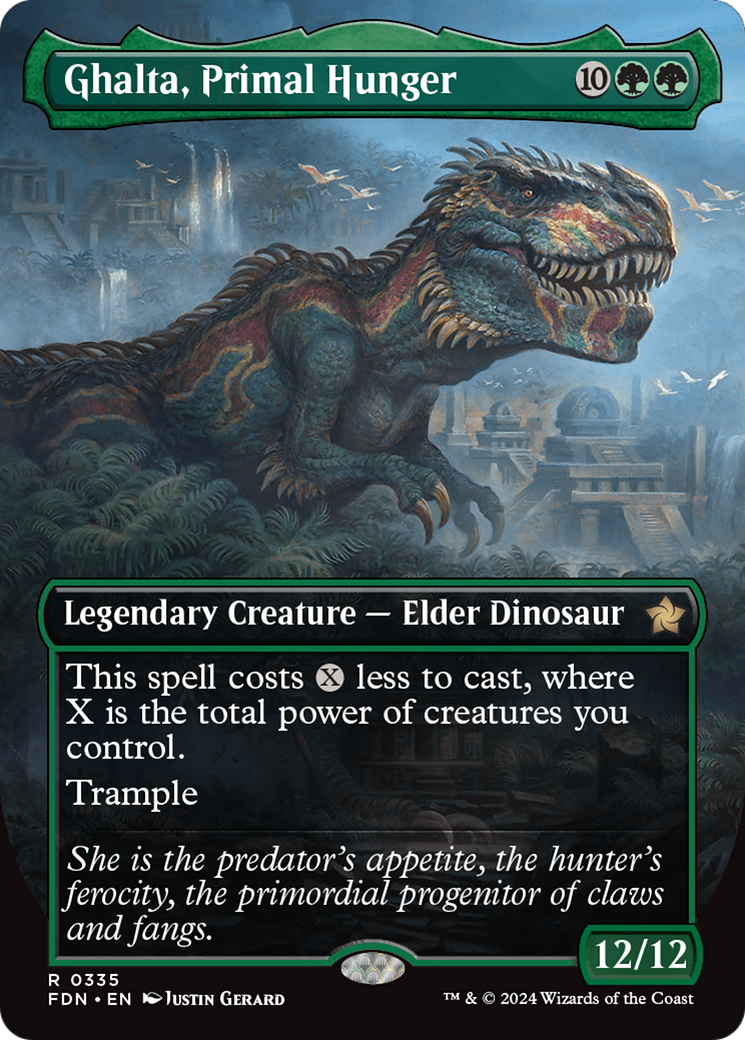 Ghalta, Primal Hunger (Borderless) [Foundations] | Webway Games