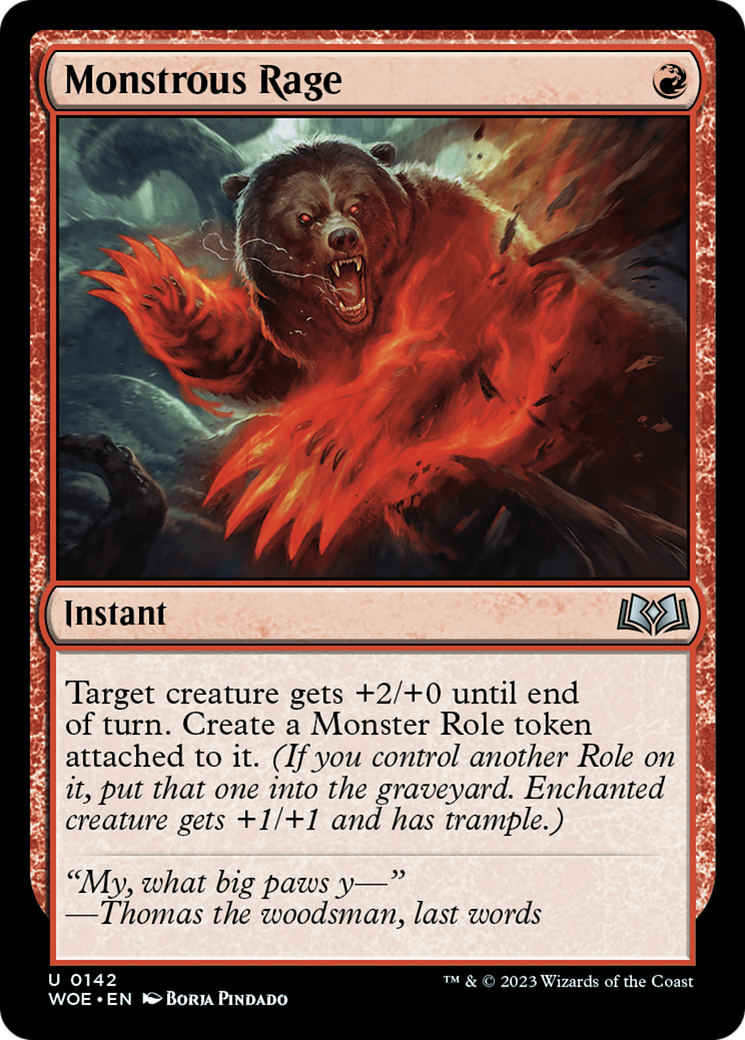 Monstrous Rage [Wilds of Eldraine] | Webway Games