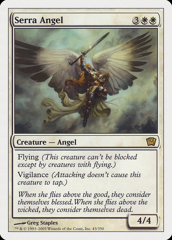 Serra Angel (9th Edition) [Oversize Cards] | Webway Games