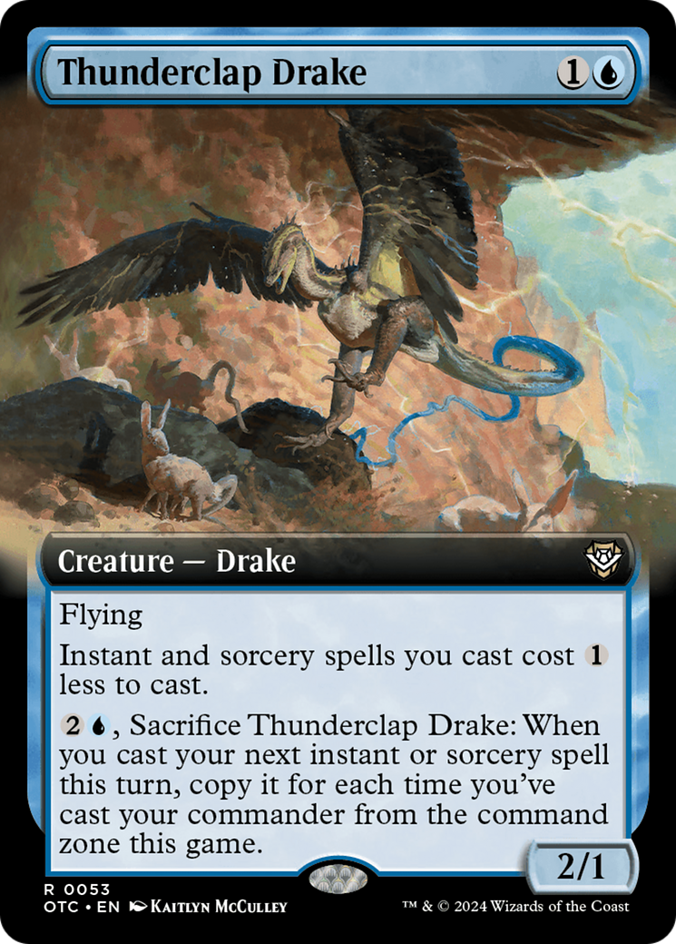 Thunderclap Drake (Extended Art) [Outlaws of Thunder Junction Commander] | Webway Games