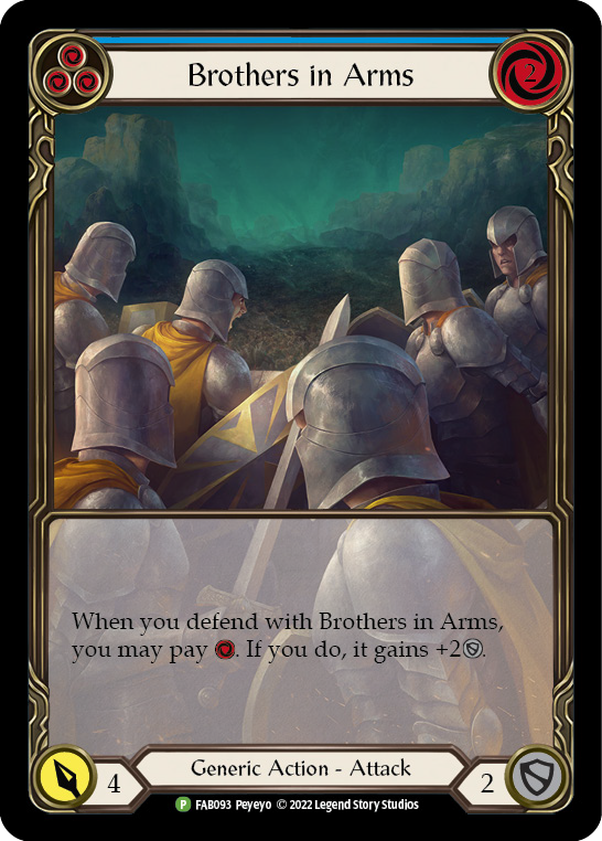 Brothers in Arms (Blue) [FAB093] (Promo)  Rainbow Foil | Webway Games