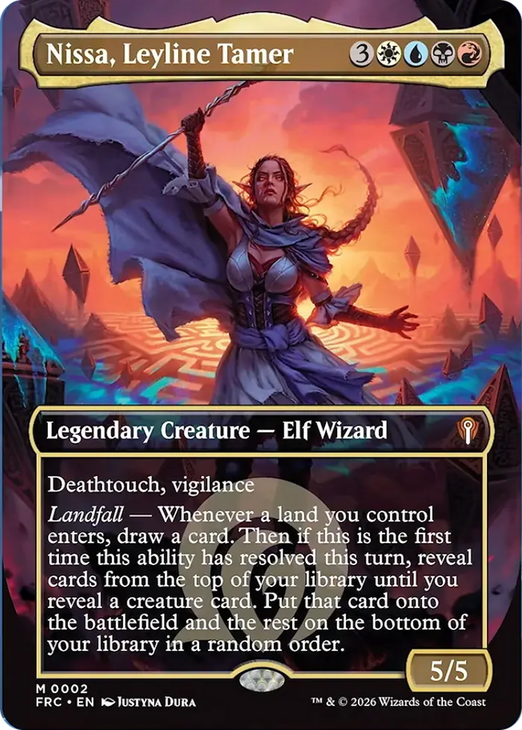 Nissa, Leyline Tamer (Borderless) [Reality Fracture Commander] | Webway Games