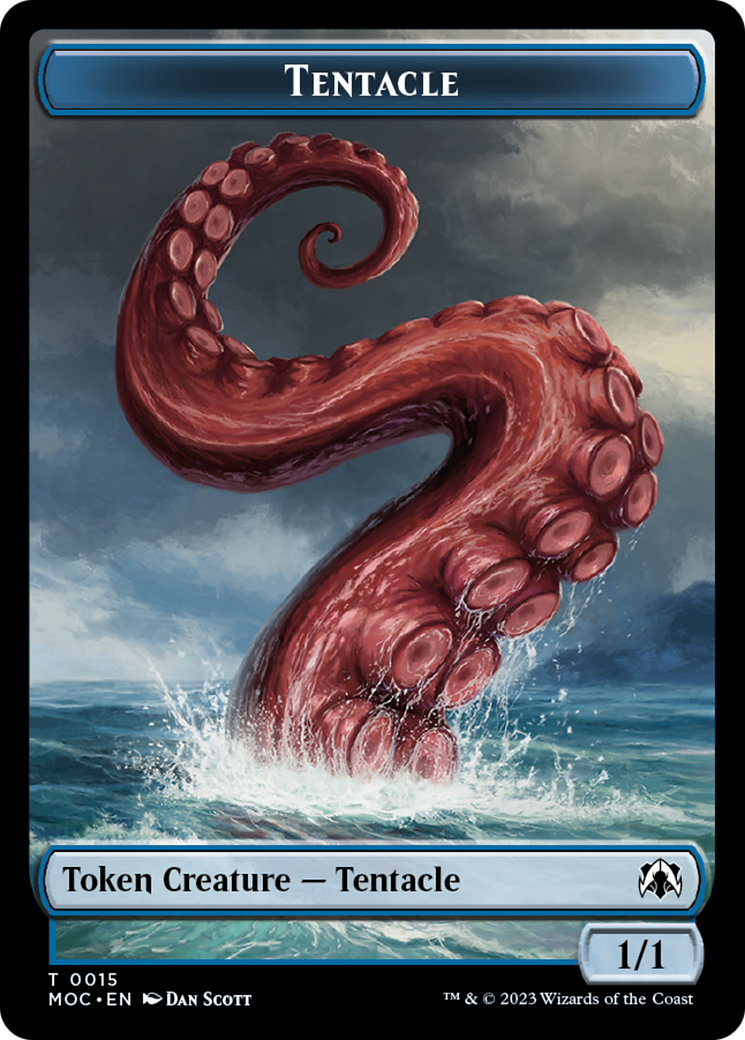 Tentacle // Human (26) Double-Sided Token [March of the Machine Commander Tokens] | Webway Games