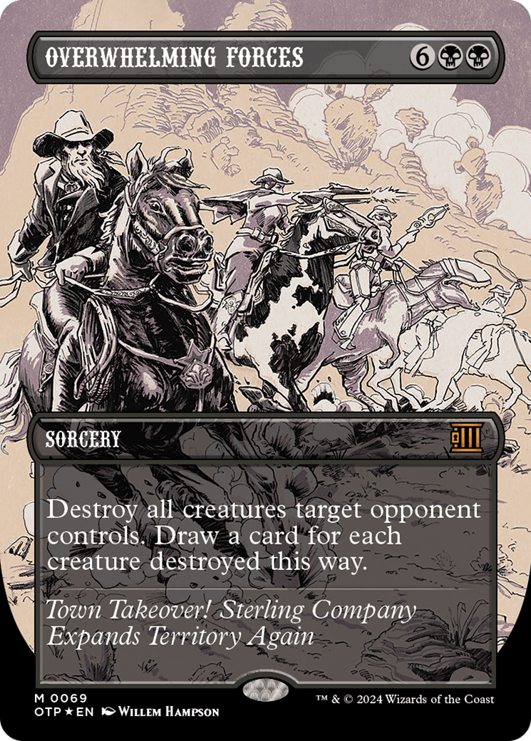 Overwhelming Forces (Textured Foil) [Outlaws of Thunder Junction: Breaking News] | Webway Games