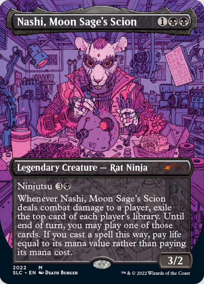 Nashi, Moon Sage's Scion (Borderless) [Secret Lair Countdown Kit] | Webway Games