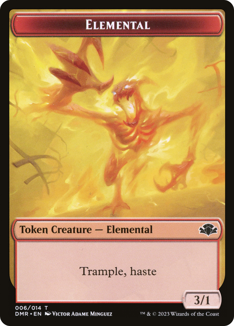 Elemental Token [Dominaria Remastered Tokens] | Webway Games