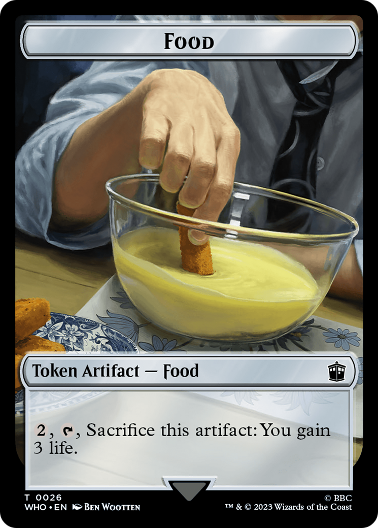 Horse // Food (0026) Double-Sided Token [Doctor Who Tokens] | Webway Games