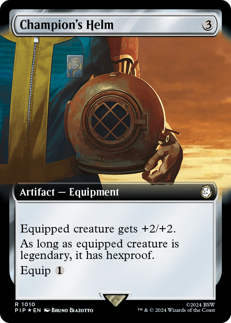 Champion's Helm (Extended Art) (Surge Foil) [Fallout] | Webway Games