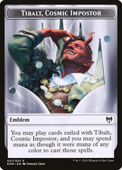 Dwarf Berserker // Tibalt, Cosmic Impostor Emblem Double-Sided Token [Kaldheim Tokens] | Webway Games