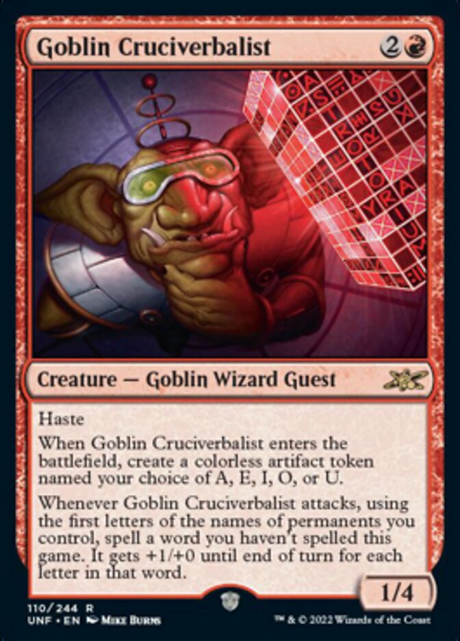 Goblin Cruciverbalist [Unfinity] | Webway Games