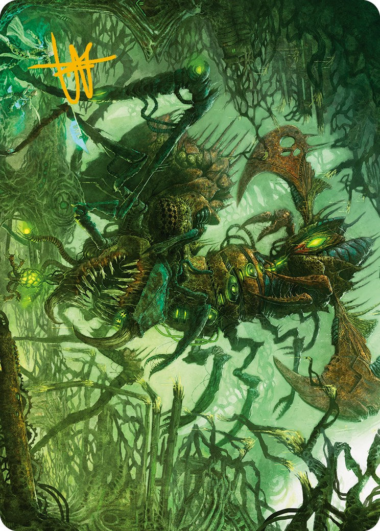 Skyscythe Engulfer Art Card (Gold-Stamped Signature) [Phyrexia: All Will Be One Art Series] | Webway Games