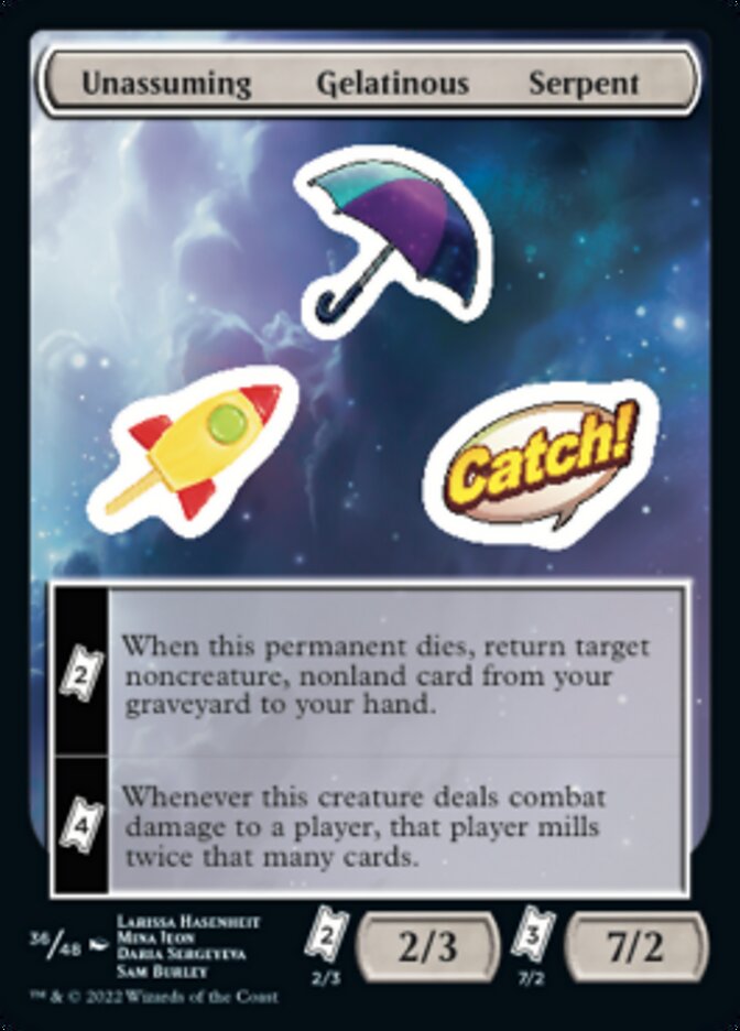 Unassuming Gelatinous Serpent [Unfinity Stickers] | Webway Games