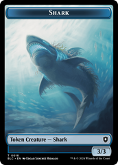 Elemental // Shark Double-Sided Token [Bloomburrow Commander Tokens] | Webway Games
