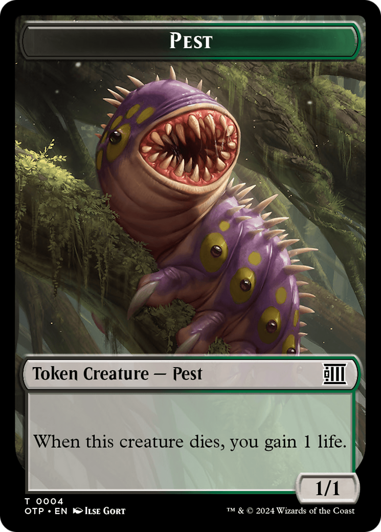 Mercenary // Pest Double-Sided Token [Outlaws of Thunder Junction Tokens] | Webway Games