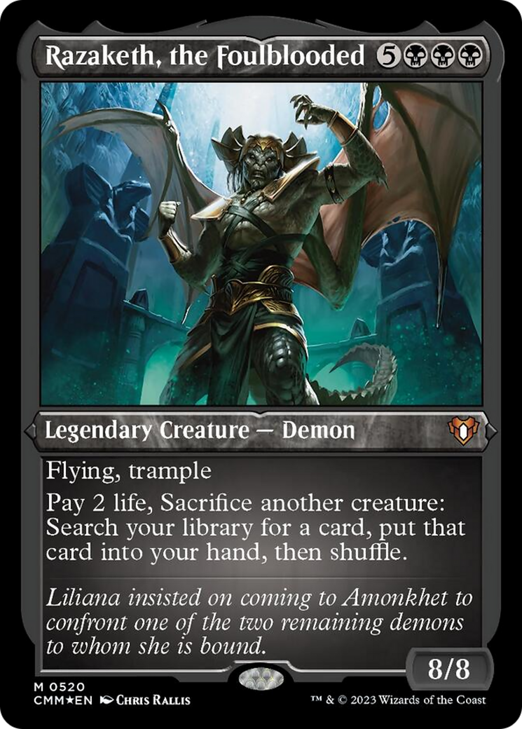 Razaketh, the Foulblooded (Foil Etched) [Commander Masters] | Webway Games