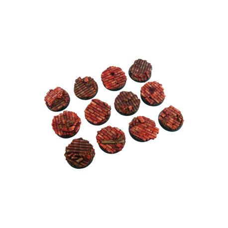 Old Factory Bases, Round 25mm (5) | Webway Games
