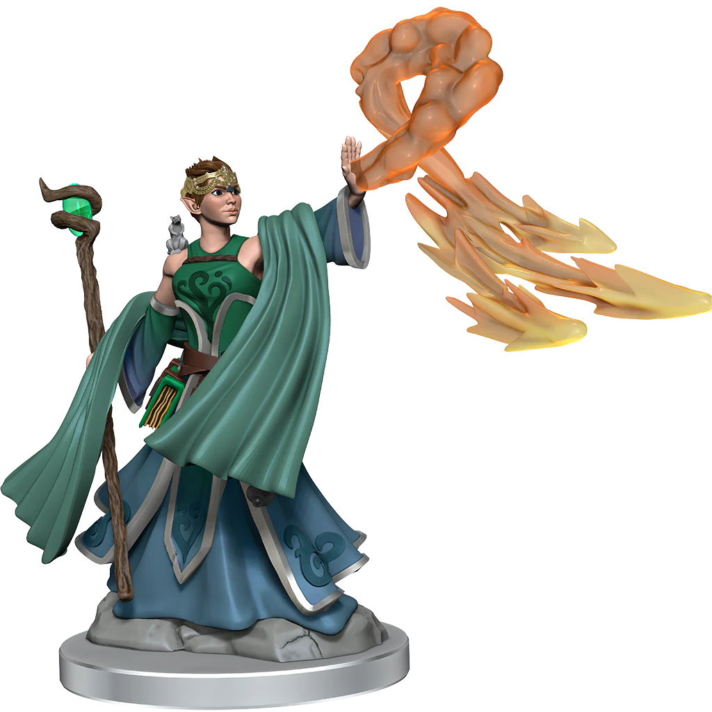 D&D FRAMEWORKS: ELF WIZARD FEMALE - UNPAINTED AND UNASSEMBLED | Webway Games
