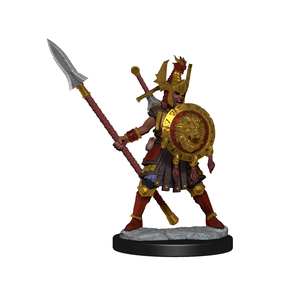 D&D FRAMEWORKS: HUMAN FIGHTER FEMALE - UNPAINTED AND UNASSEMBLED | Webway Games