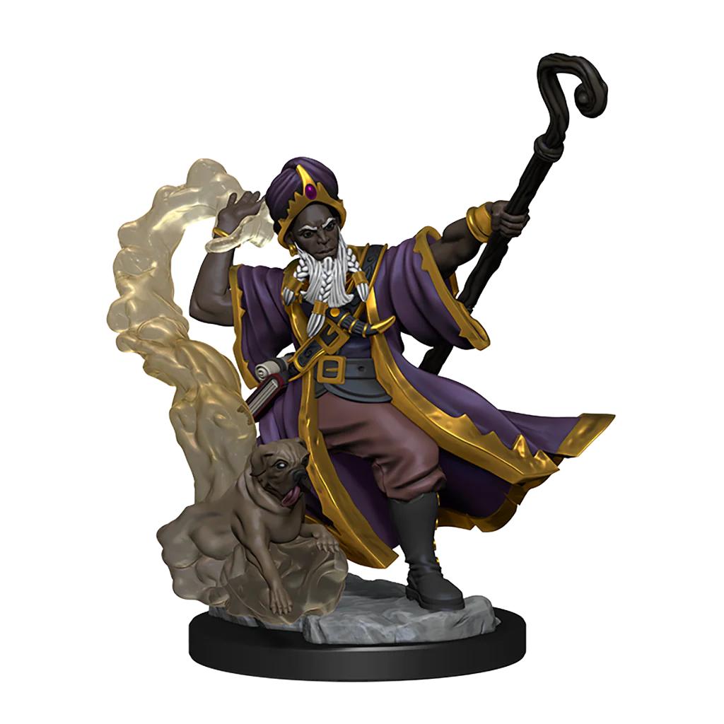 D&D FRAMEWORKS: HUMAN WIZARD MALE - UNPAINTED AND UNASSEMBLED | Webway Games
