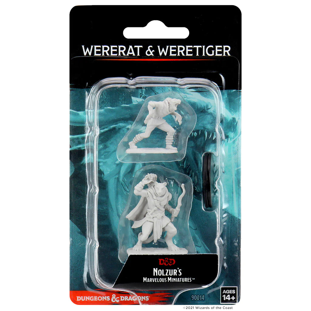 D&D NOLZUR'S MARVELOUS MINIATURES - WERERAT & WERETIGER | Webway Games